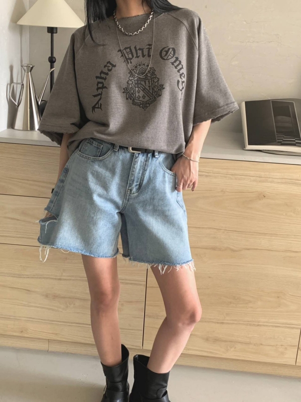 韓 圖騰英文字上衣 3色