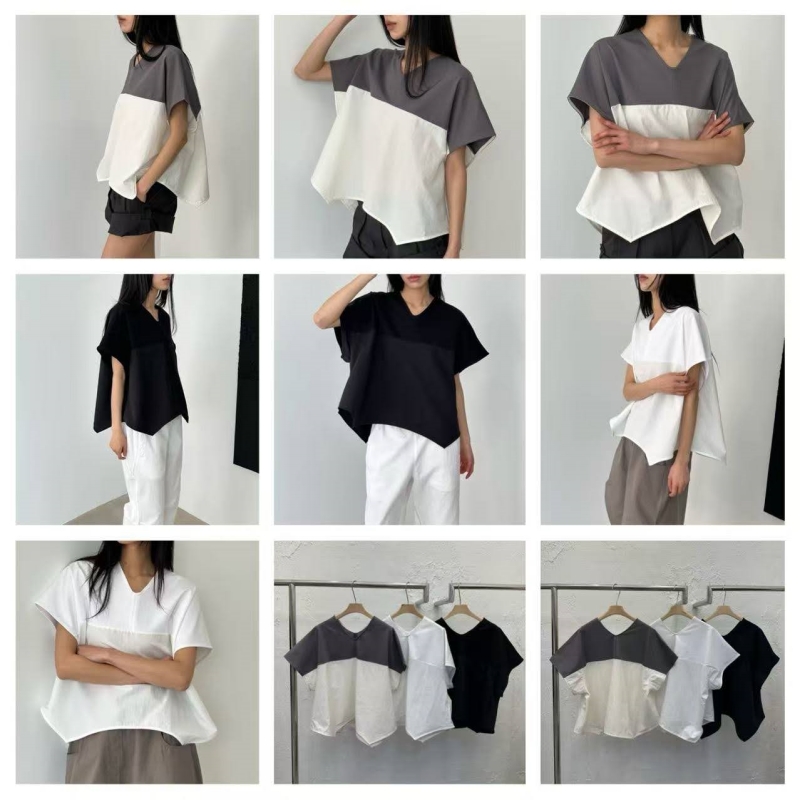韓 彎彎下襬上衣 3色