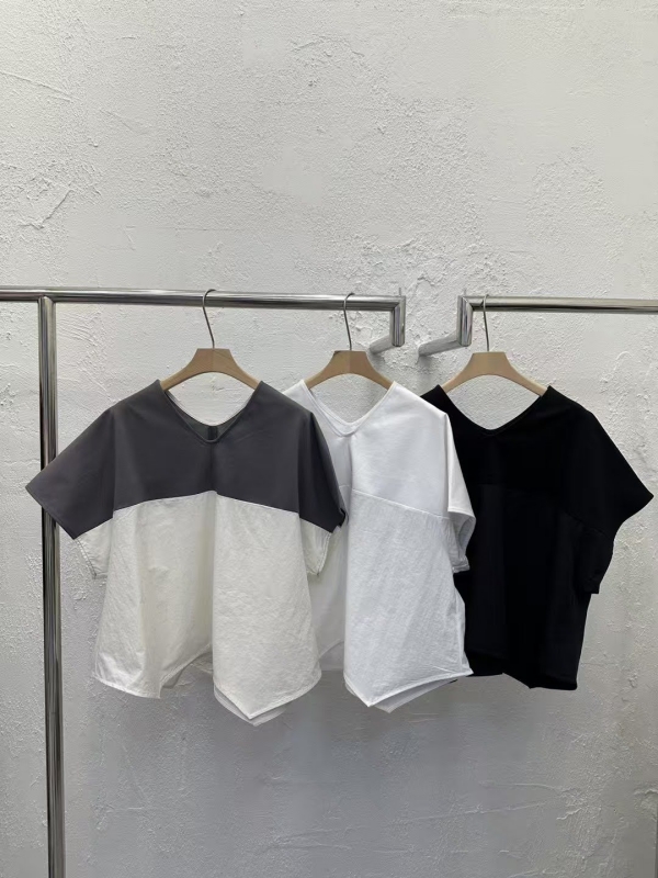 韓 彎彎下襬上衣 3色