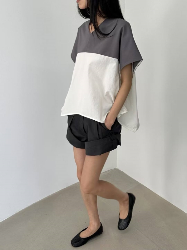 韓 彎彎下襬上衣 3色