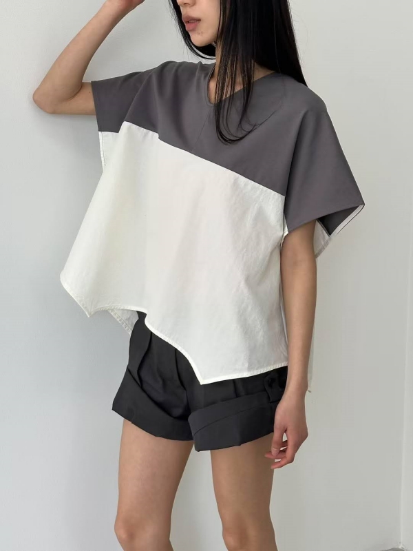 韓 彎彎下襬上衣 3色