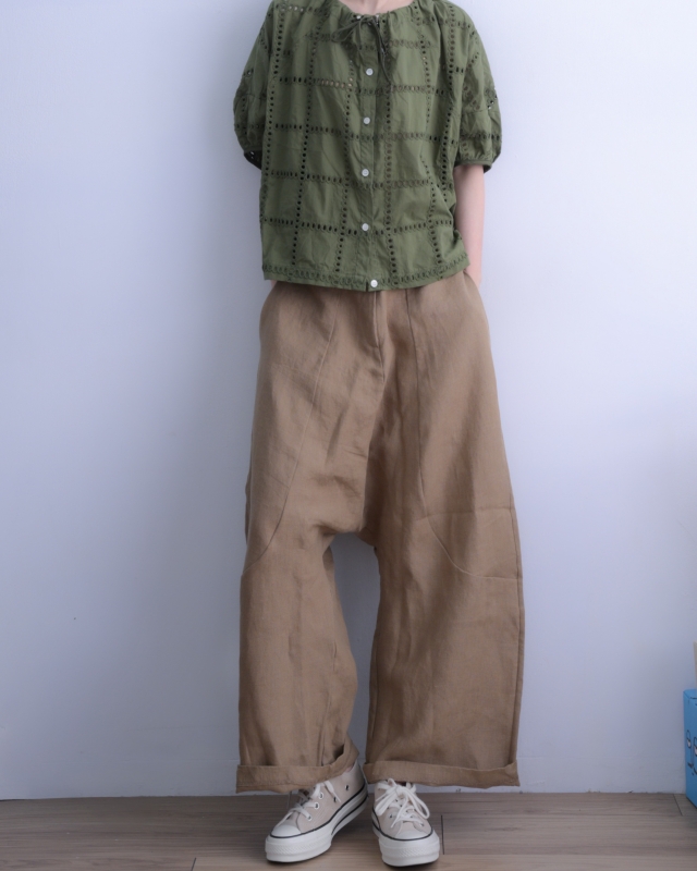 韓 燒花綁帶上衣 4色 size