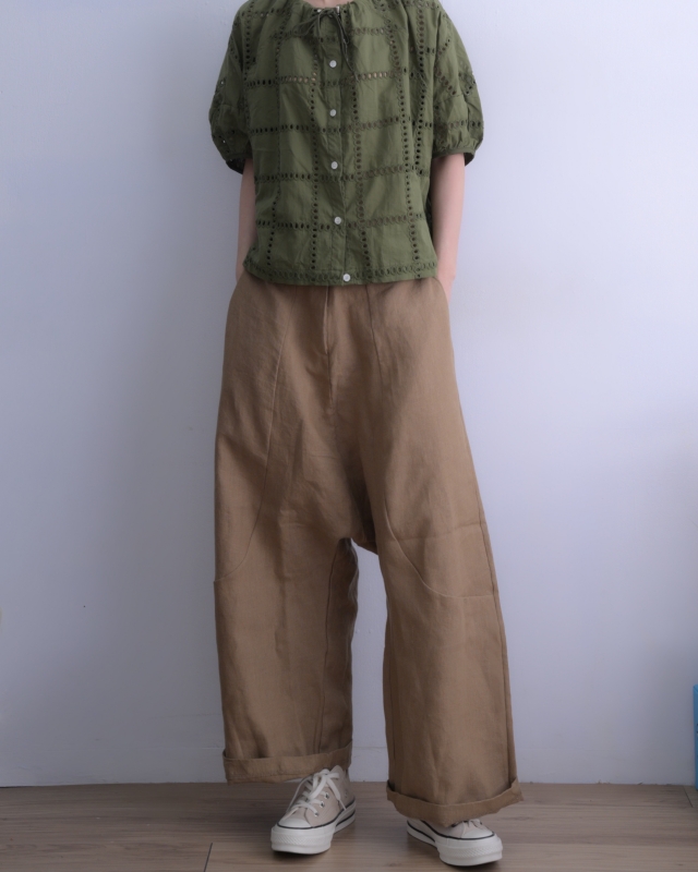 韓 燒花綁帶上衣 4色 size