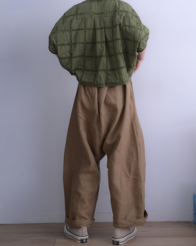 韓 燒花綁帶上衣 4色 size