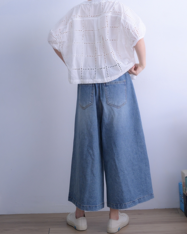 韓 燒花綁帶上衣 4色 size