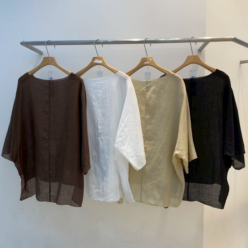 韓 前短後長中長版上衣 4色