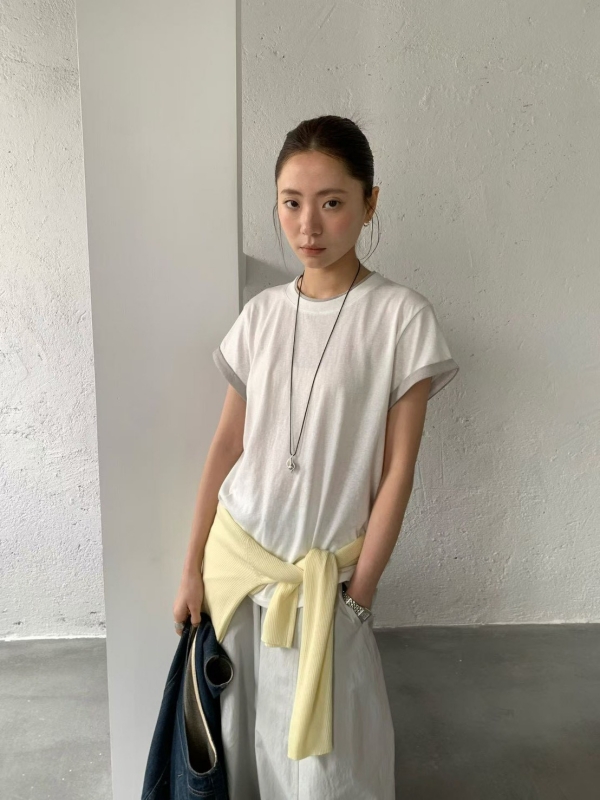 韓 袖配色上衣 10色