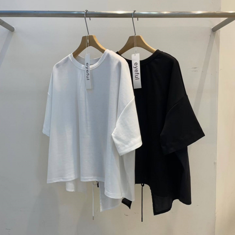 韓 後綁帶上衣 2色