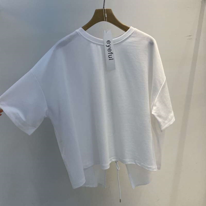 韓 後綁帶上衣 2色