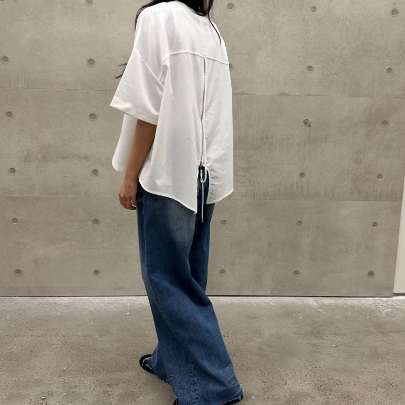 韓 後綁帶上衣 2色