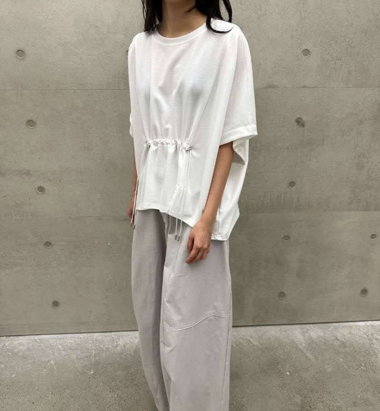 韓 前綁帶抽繩上衣 2色