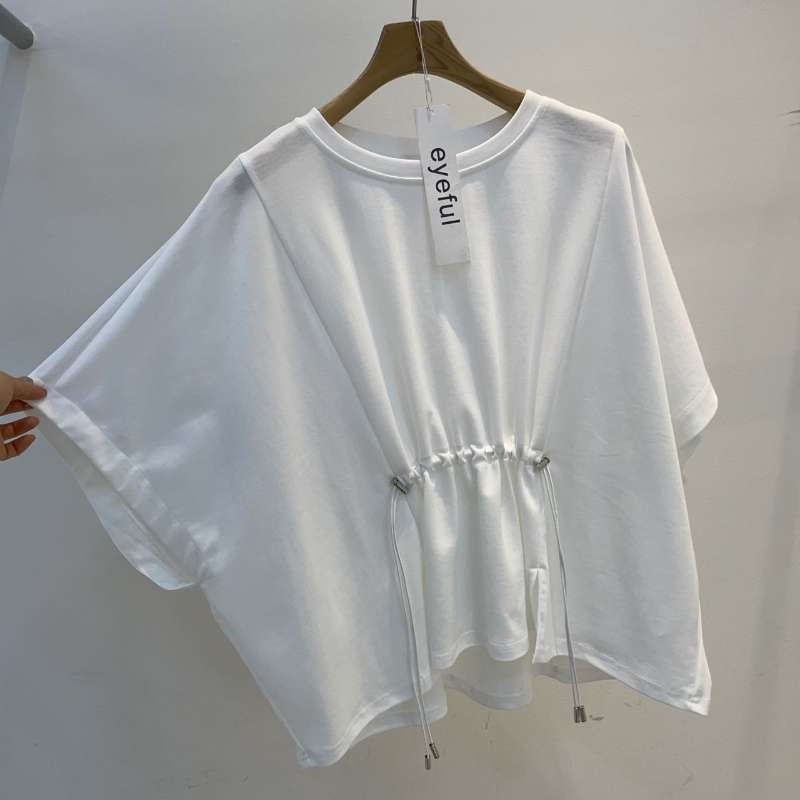 韓 前綁帶抽繩上衣 2色