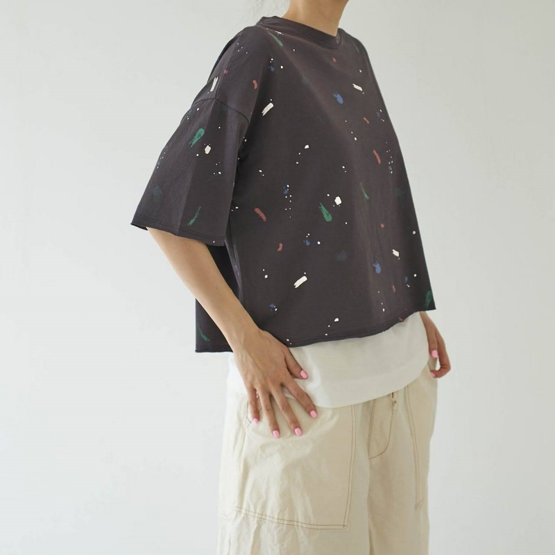 韓 噴墨上衣 3色