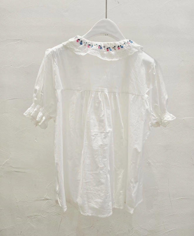 韓 小花領浪漫上衣