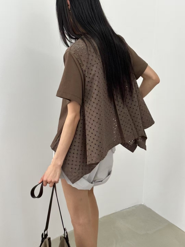 韓 背洞洞傘狀上衣 3色