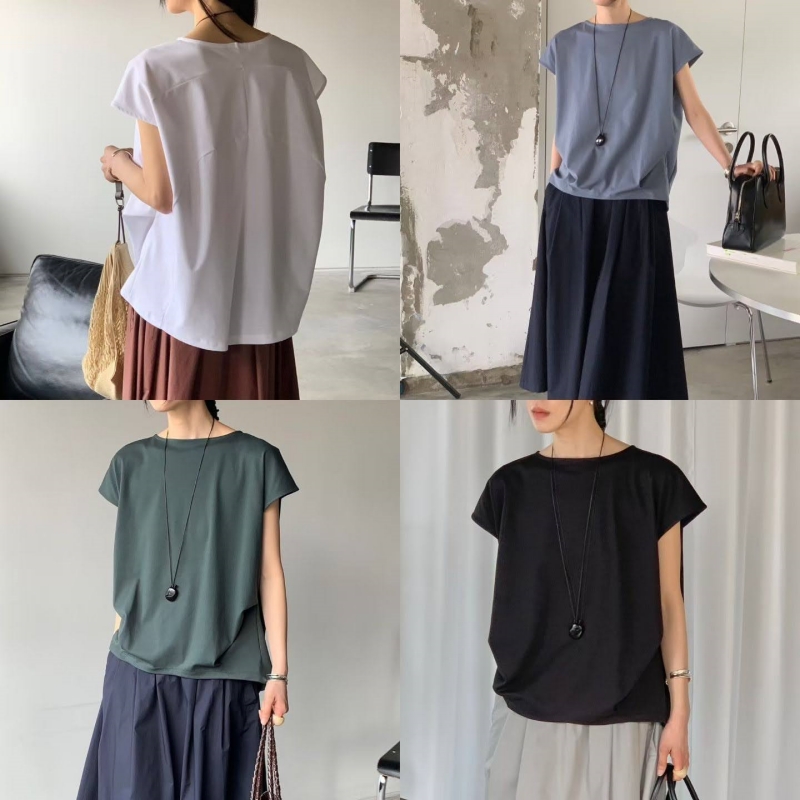 韓 衣襬不規則上衣 4色 size