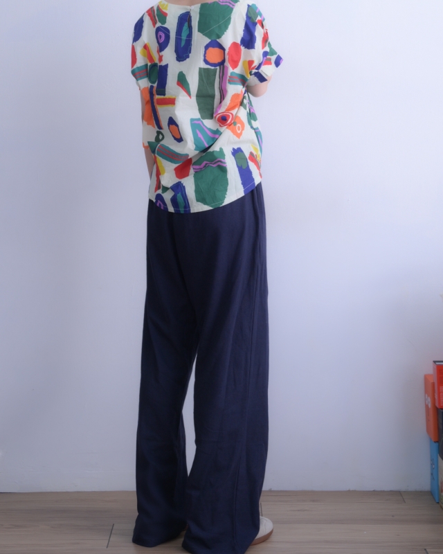 韓 幾何拚色塊上衣 2色 size