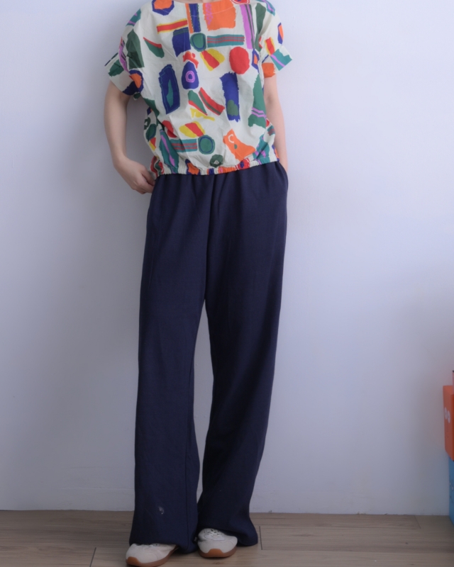 韓 幾何拚色塊上衣 2色 size