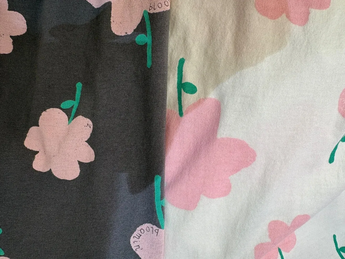 韓 寬鬆粉花上衣 2色