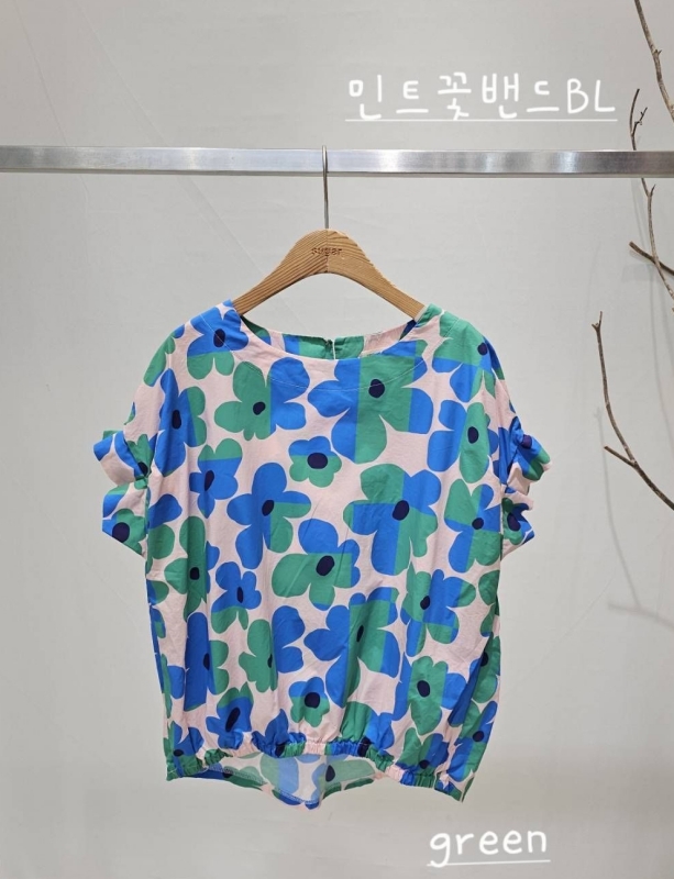 韓 雙色拼花上衣 2色