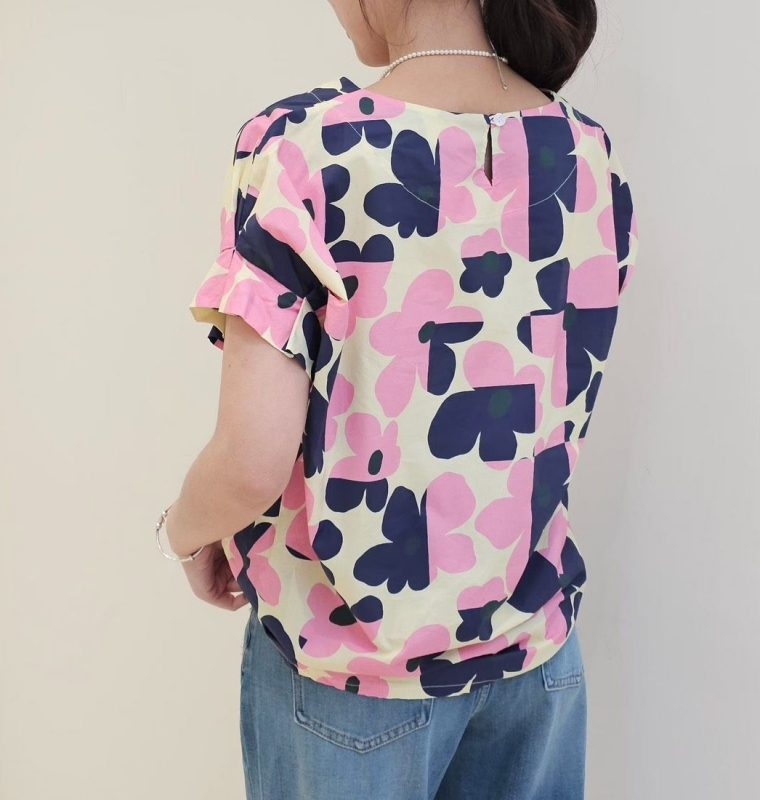 韓 雙色拼花上衣 2色