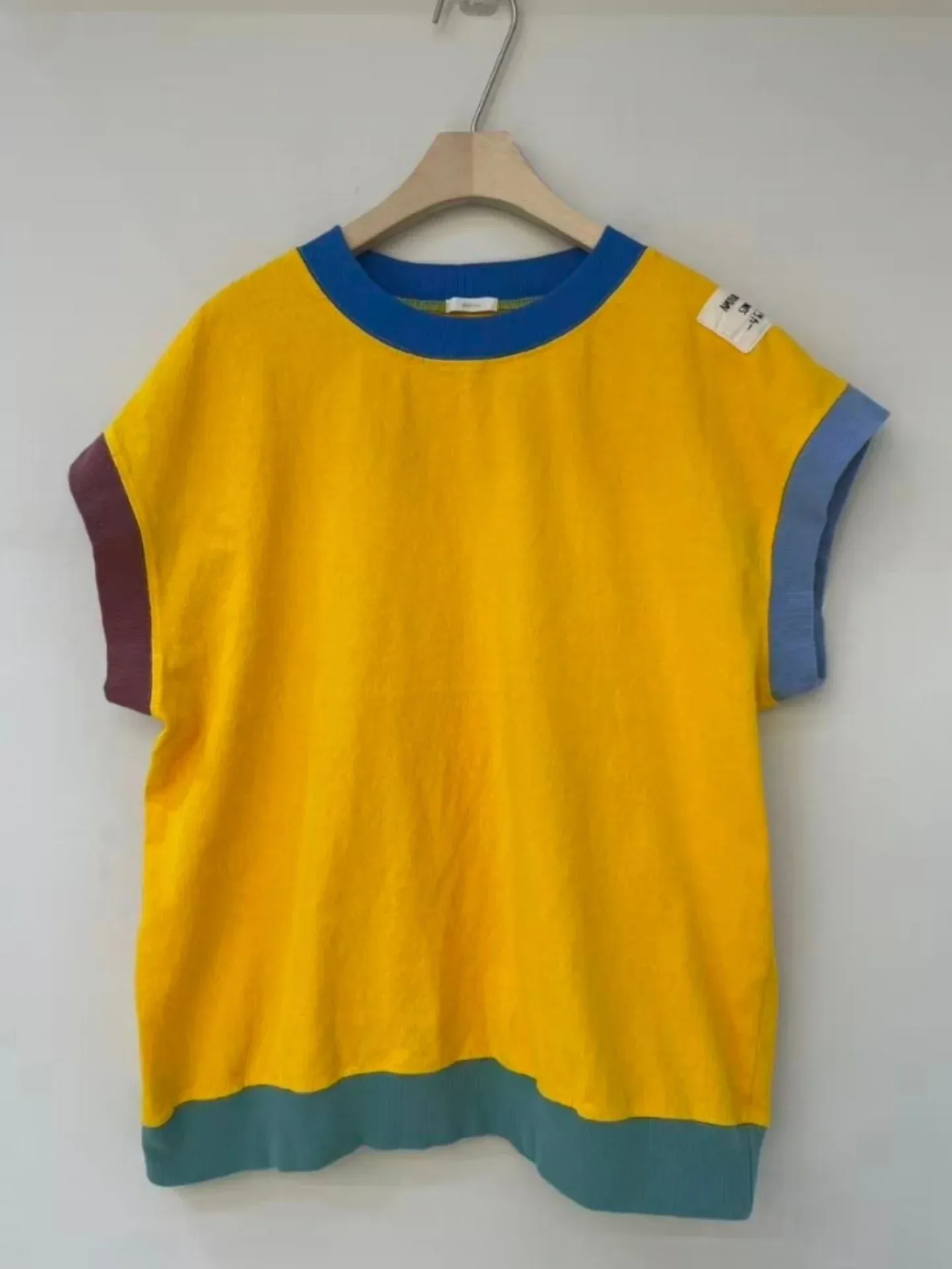 韓 配色袖上衣 5色