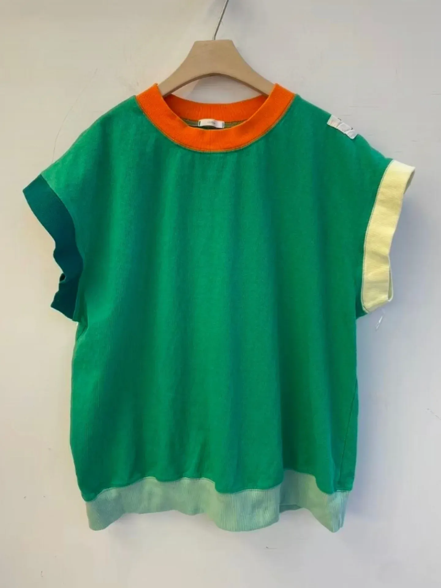 韓 配色袖上衣 5色