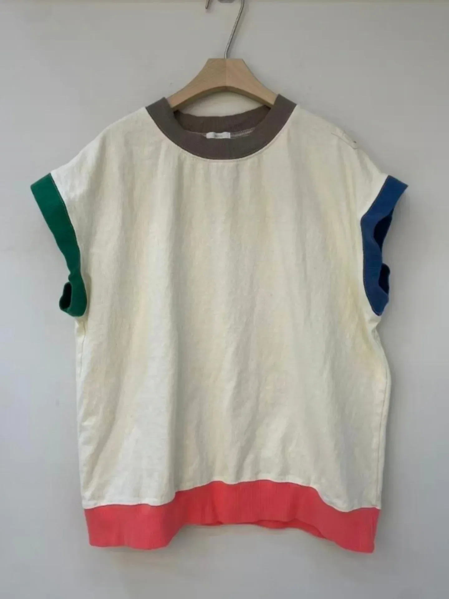 韓 配色袖上衣 5色