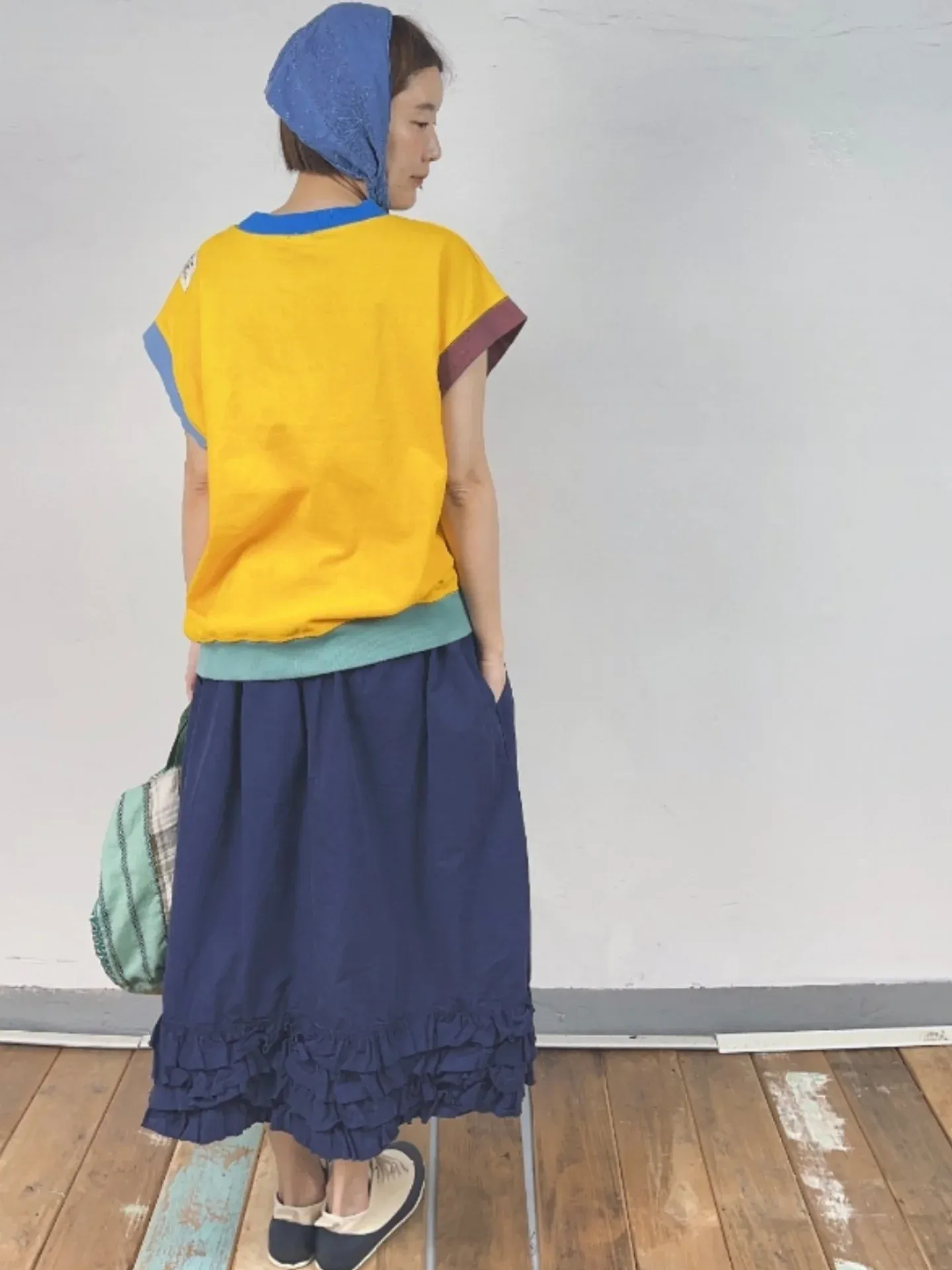 韓 配色袖上衣 5色