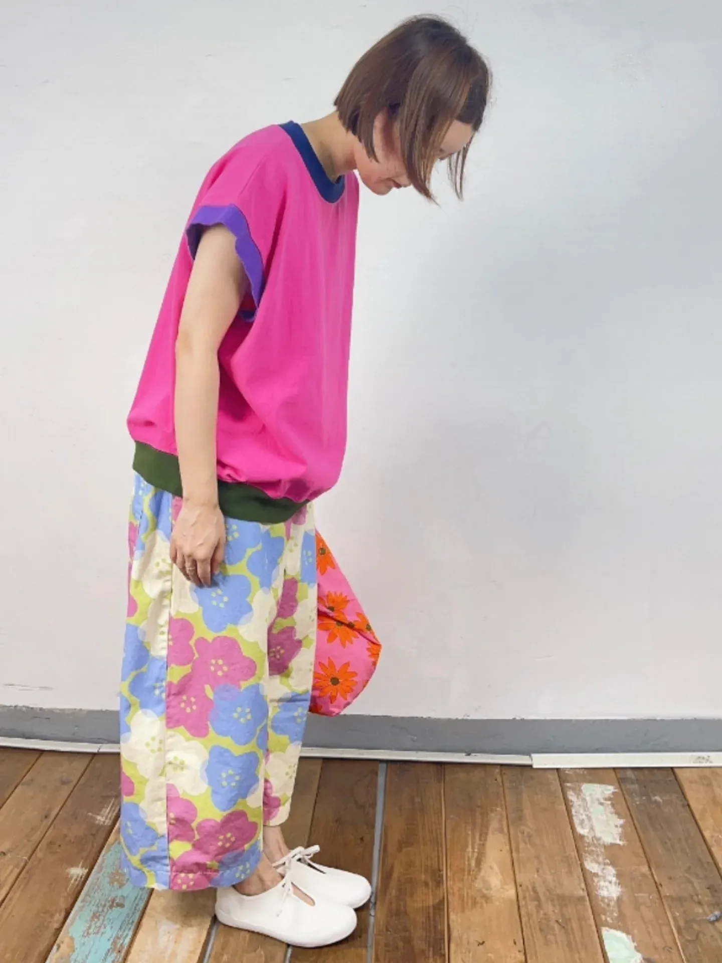 韓 配色袖上衣 5色