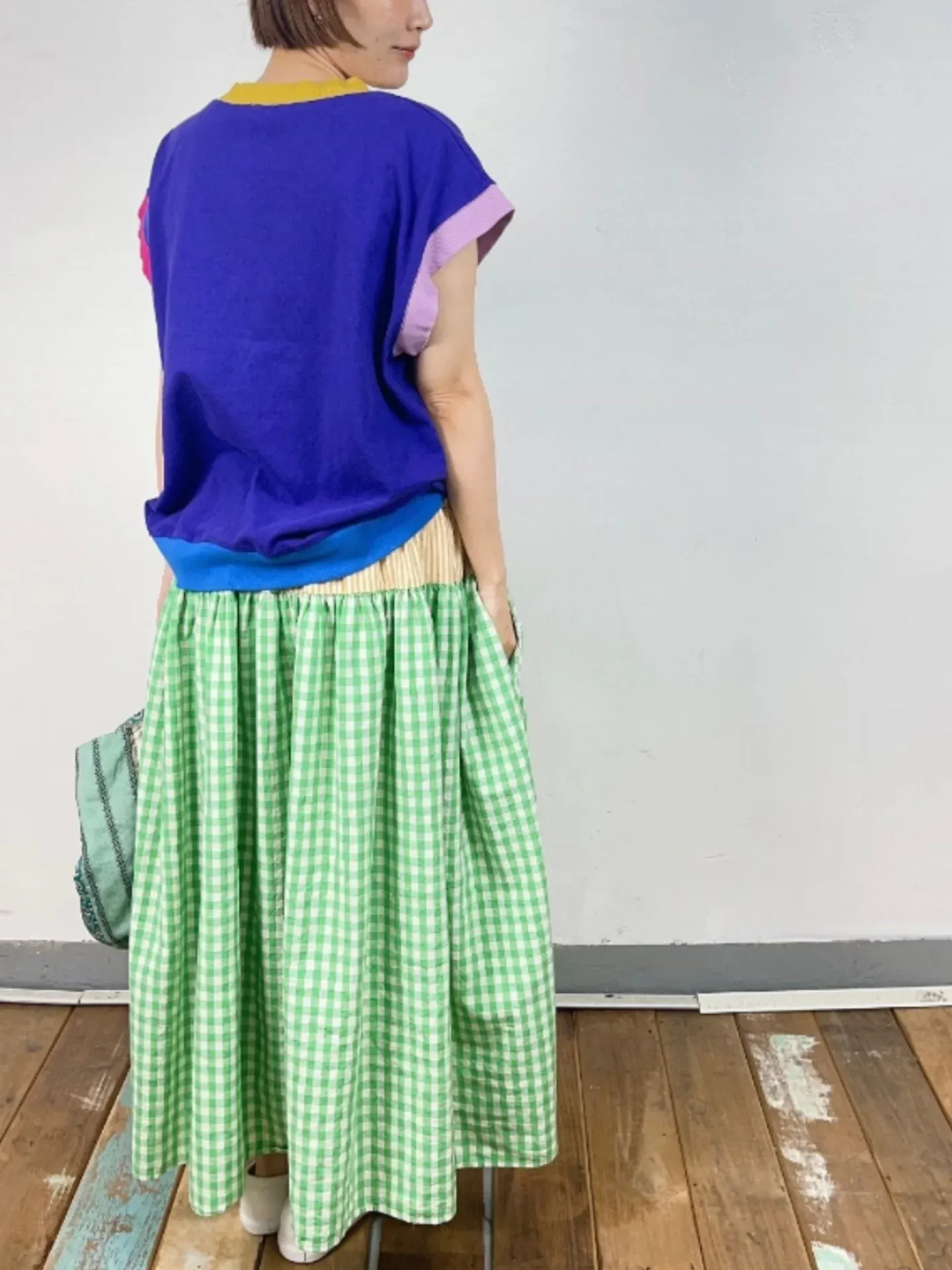 韓 配色袖上衣 5色