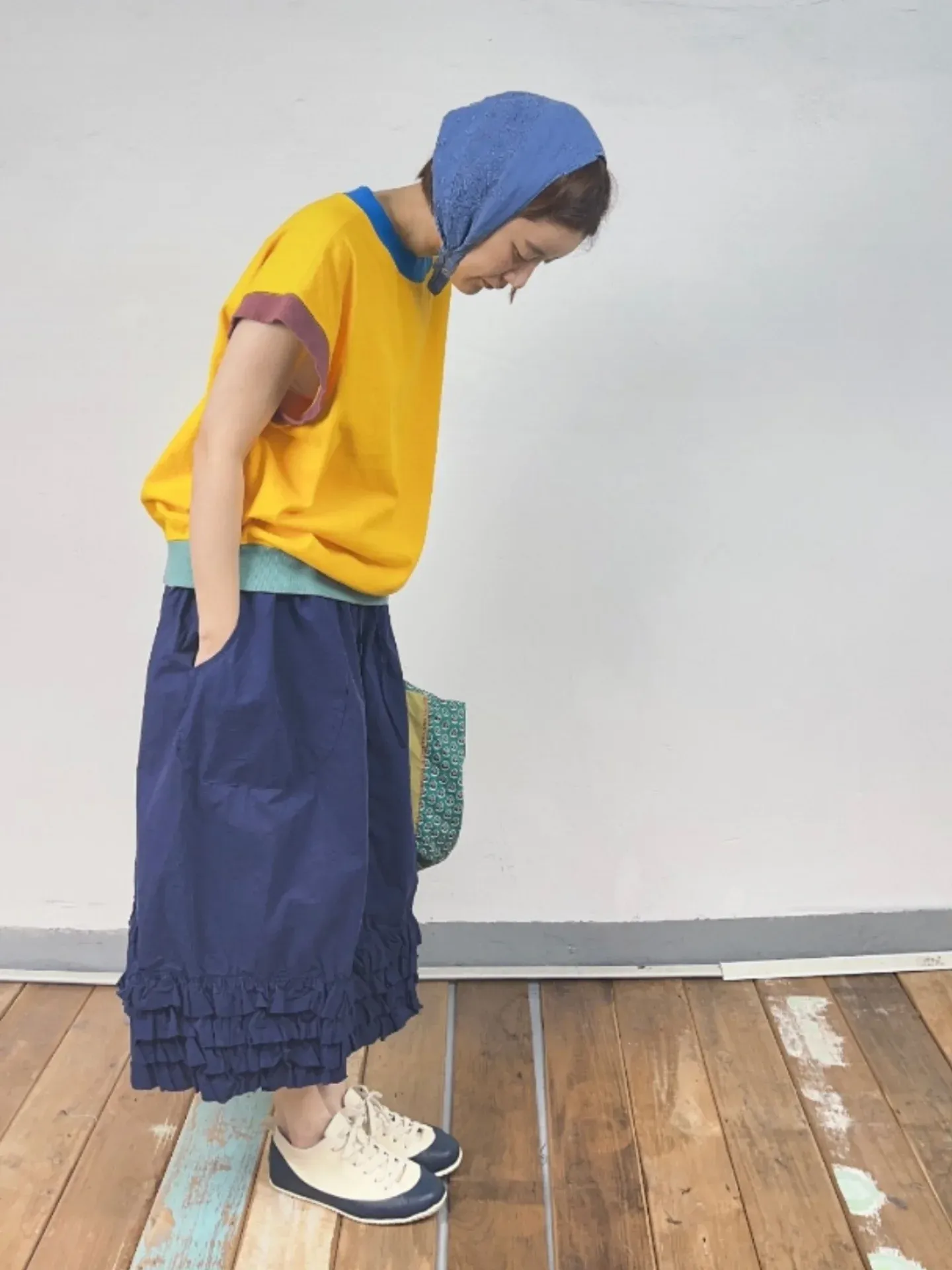 韓 配色袖上衣 5色