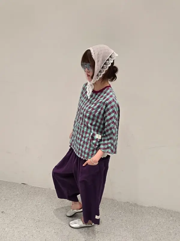 韓 格文口袋上衣 4色