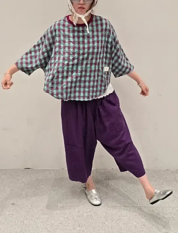 韓 格文口袋上衣 4色