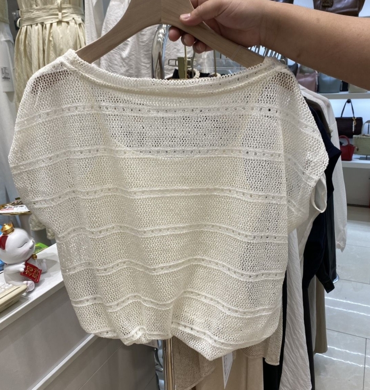 韓 假兩件式透膚上衣 2色 size