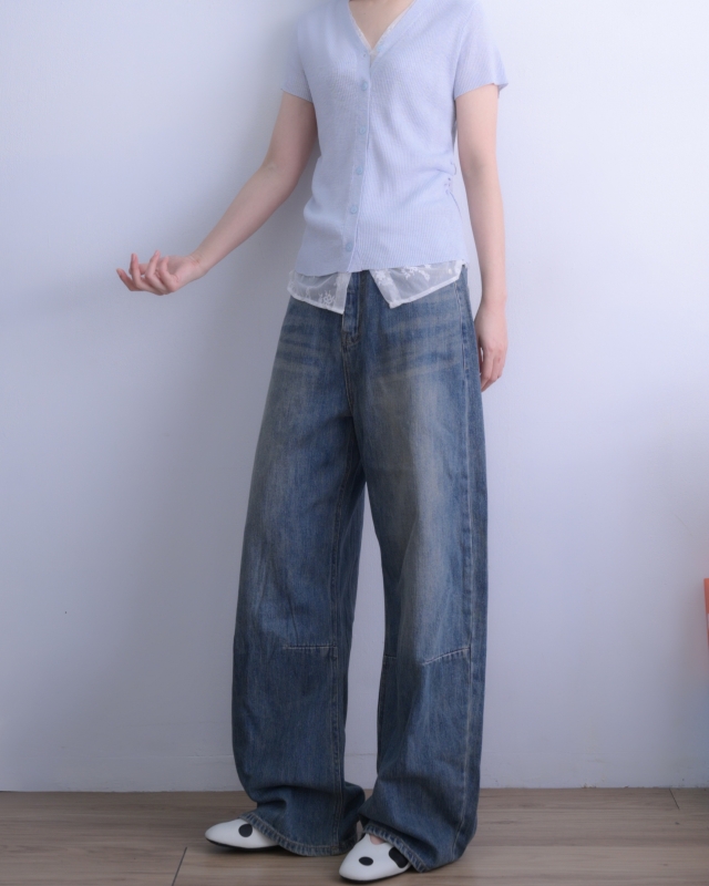 韓 假兩件式接蕾絲上衣 2色 size