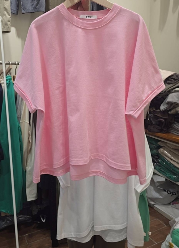 韓 袖反摺素色上衣 3色 size