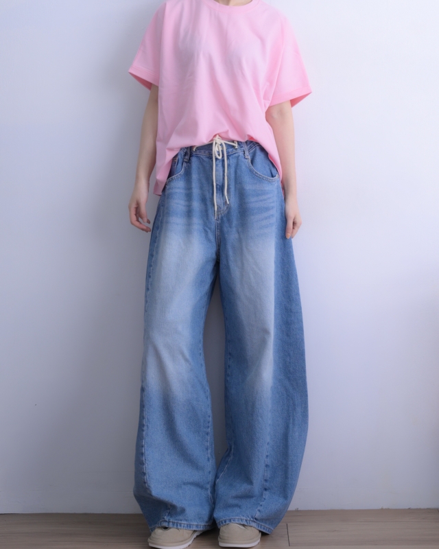 韓 袖反摺素色上衣 3色 size