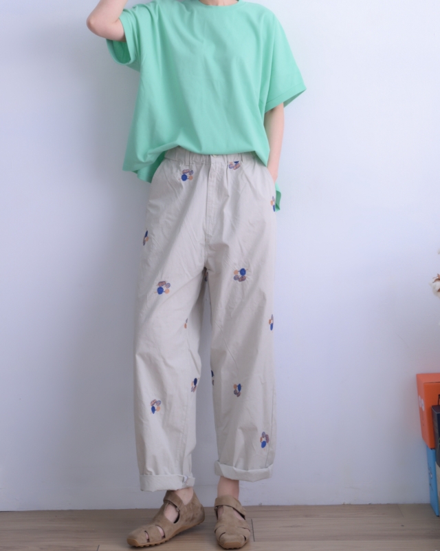 韓 袖反摺素色上衣 3色 size