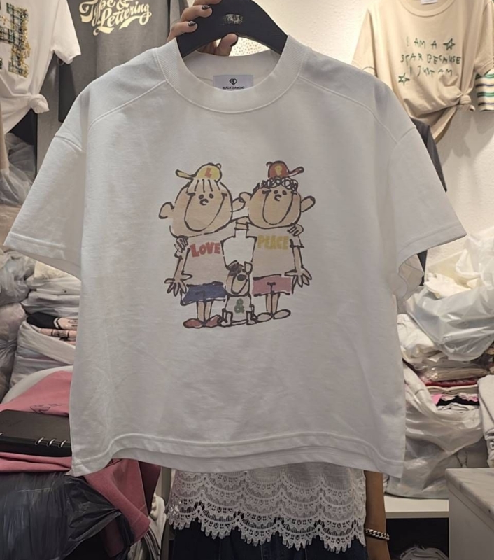 韓 兩位好朋友上衣 size