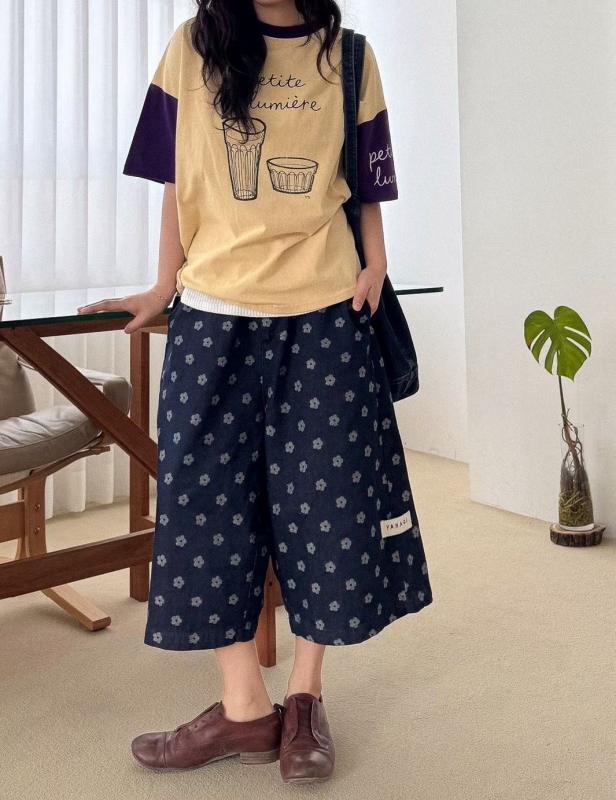 韓 袖配色杯子上衣 2色 size
