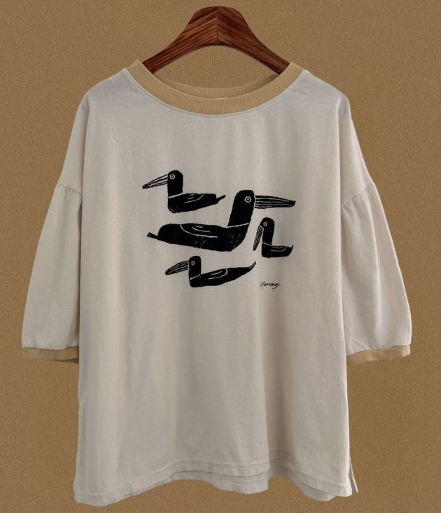 韓 手繪鴨上衣 2色 size