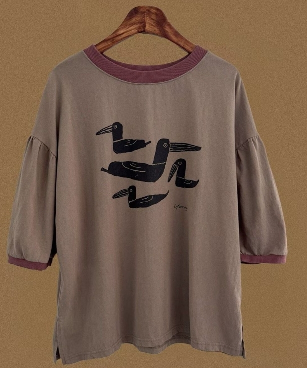 韓 手繪鴨上衣 2色 size