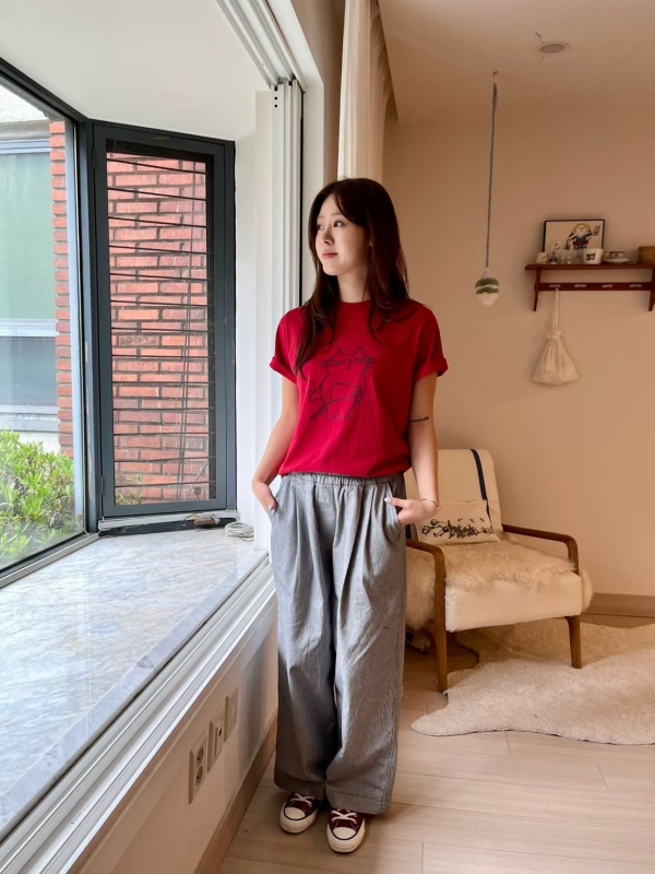 韓 阿貓抱魚上衣 2色 size