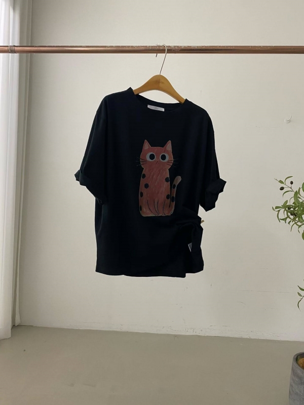 韓 點點貓上衣 2色 size