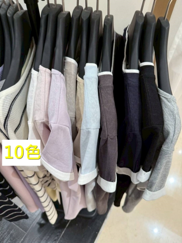 韓 內V外圓領上衣 10色