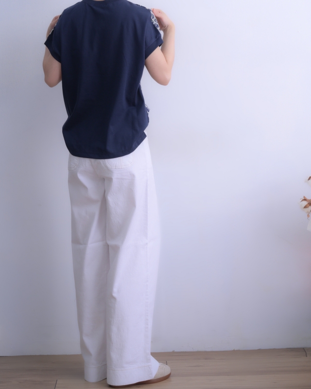 韓 圈圈織花上衣 2色 size
