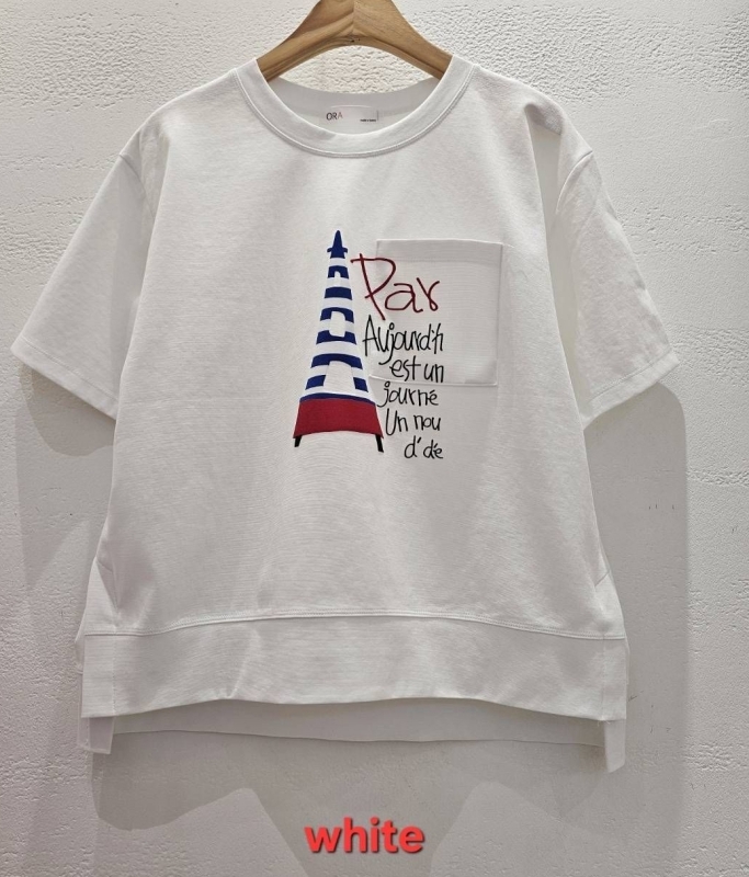 韓 巴黎鐵塔上衣 3色 size