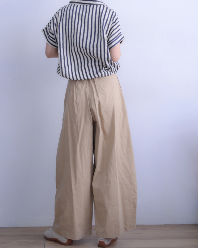 韓 下綁帶直條襯衫 2色 size