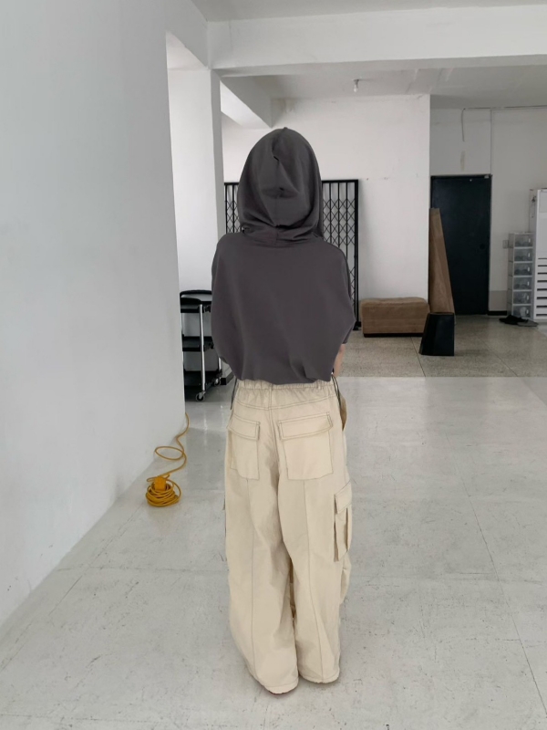 韓 配色連帽上衣 2色